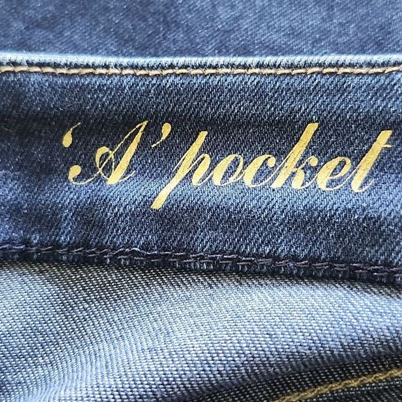 7 For All Mankind "A Pocket" Flare Leg Dark Blue Wash 90% Cotton Jeans, 25 - Picture 5 of 11